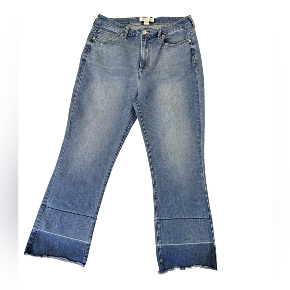 Indigo Thread Co Denim Blue Jeans Frayed Hem Size 12